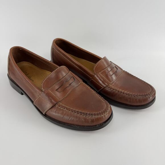 Cole Haan Country Douglas Leather Penny Loafers Brown 10 Classic Preppy Men's - Picture 1 of 10